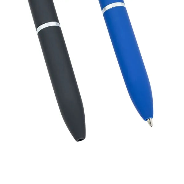 Metal commercial ballpoint pen, Stylus Tip, Soft Touch Click