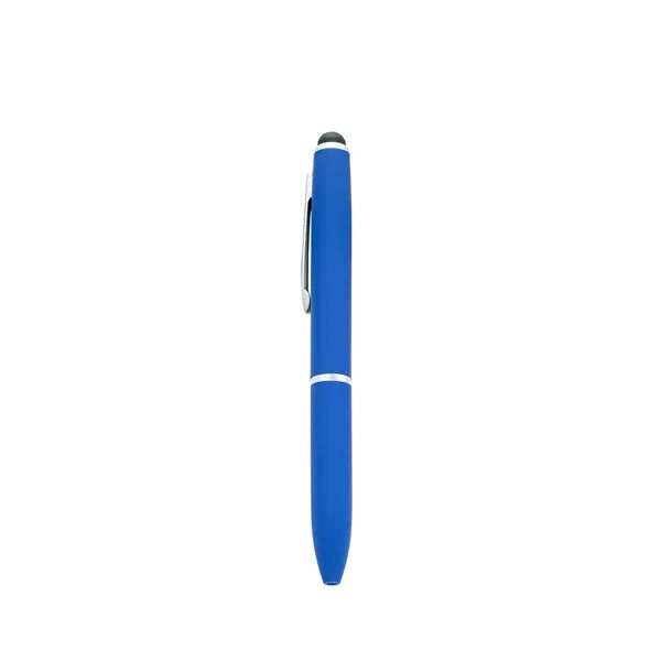 Metal commercial ballpoint pen, Stylus Tip, Soft Touch Click