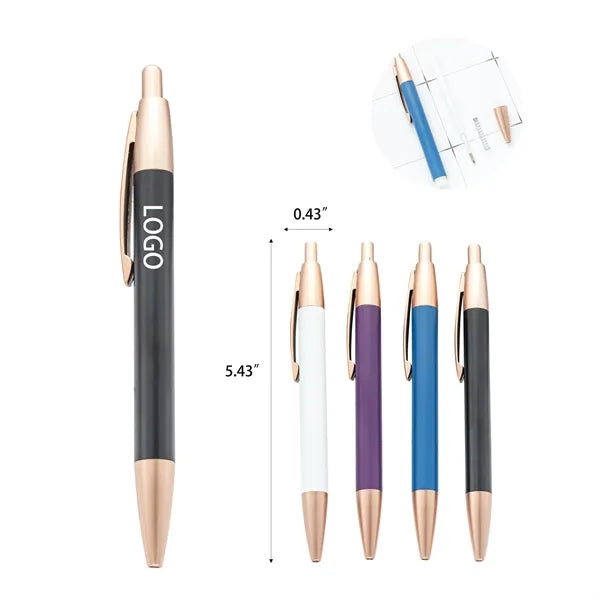 Metal commercial ballpoint pen,1.0 medium point, Black Ink