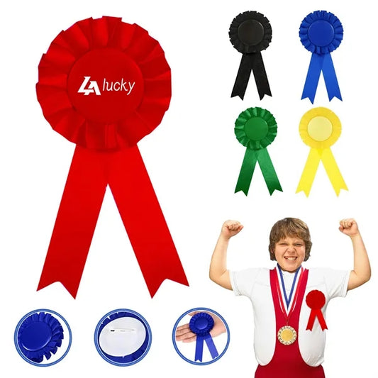 Tinplate Badge with Award Ribbon