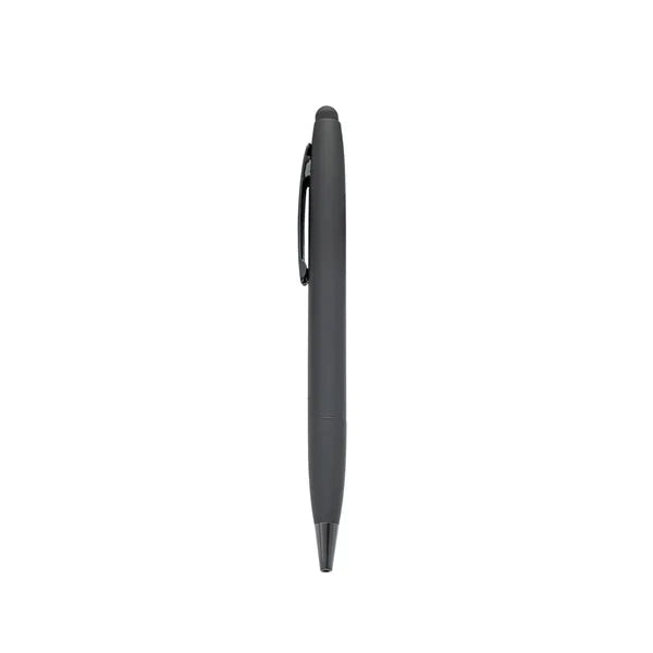 Metal commercial ballpoint pen, Stylus Tip, Soft Touch Click