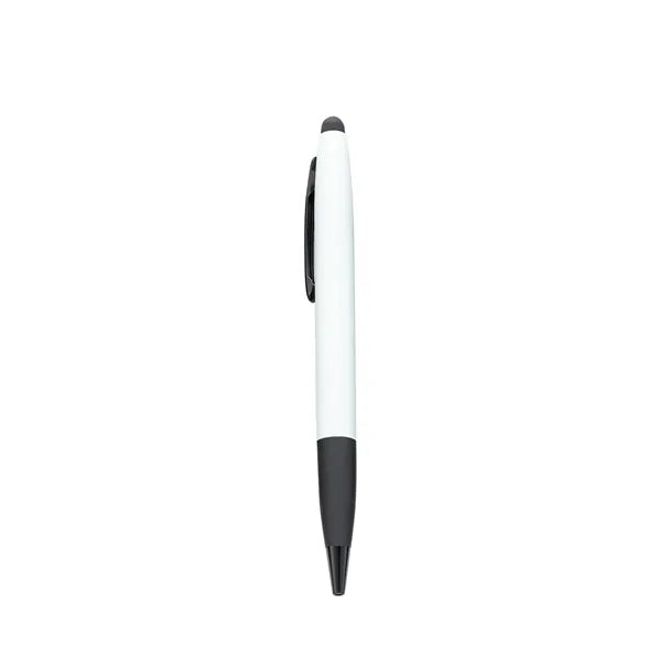 Metal commercial ballpoint pen, Stylus Tip, Soft Touch Click