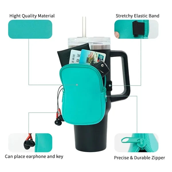 Water Bottle Bag Running Pouch For 40oz Tumbler