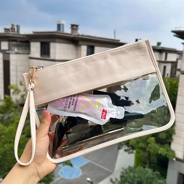Clear PVC Zipper Pouch Nylon Makeup Bags