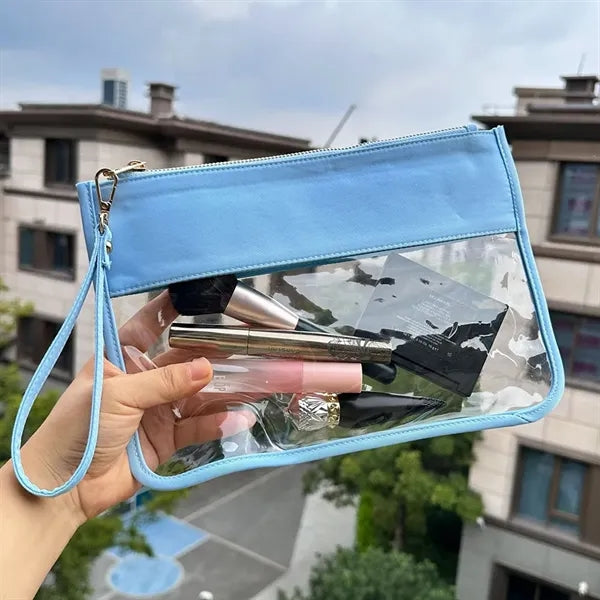 Clear PVC Zipper Pouch Nylon Makeup Bags