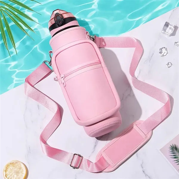 Insulated Neoprene 32 OZ Water Bottle Holder Carrier Bag