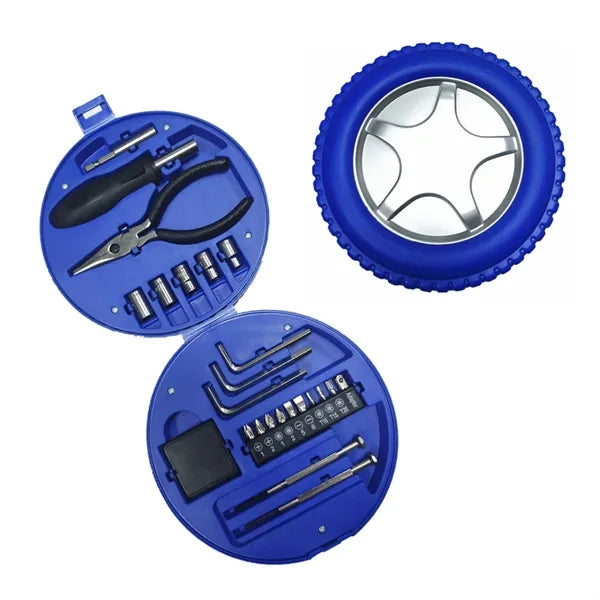 Portable Repairing Multifunction Tire Shaped Tool Set Kit