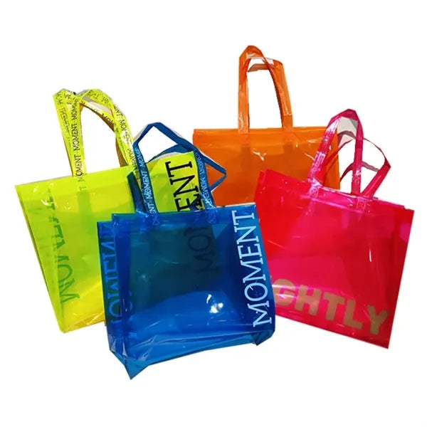 Jelly Transparent PVC Tote Bag with Zipper
