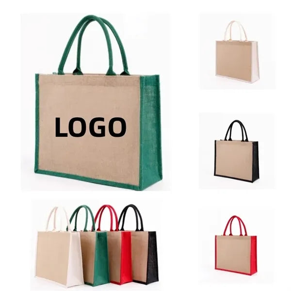Natural Burlap Tote Bag