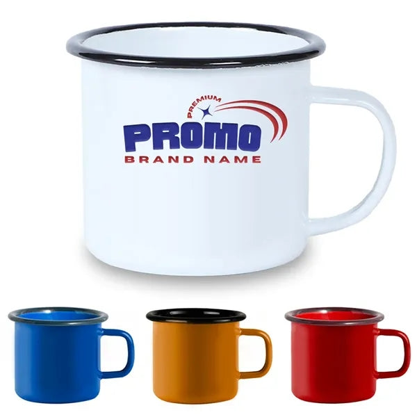 Traditional Vintage Enamel Campfire Coffee Mug W/ Handle