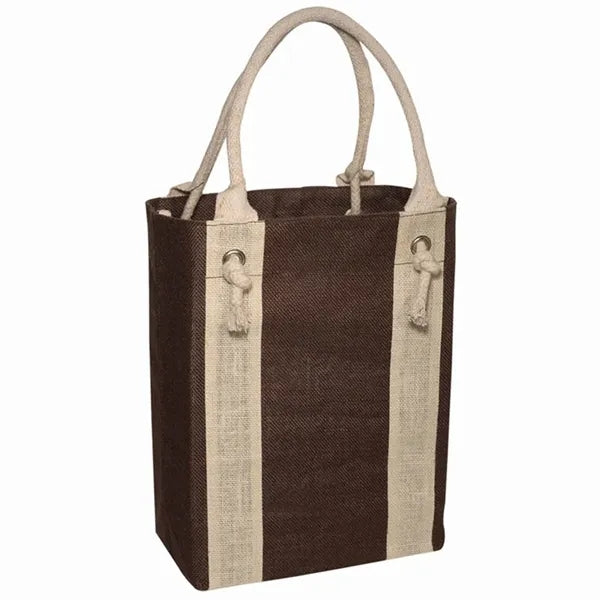 Burlap Jute Wine Bottle Bag With Handle