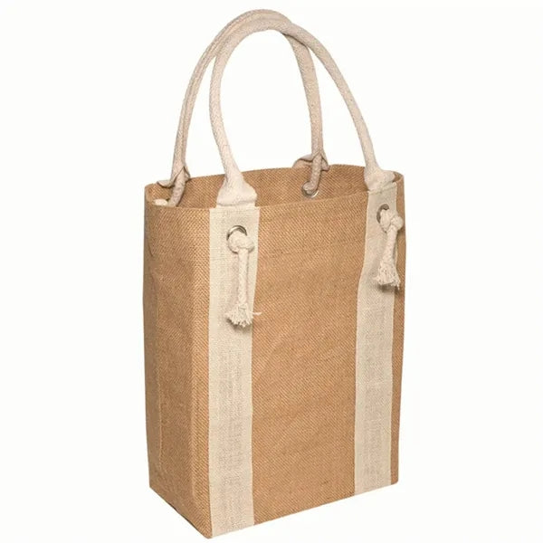 Burlap Jute Wine Bottle Bag With Handle