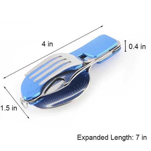 3-in-1 Stainless Steel Folding Flatware