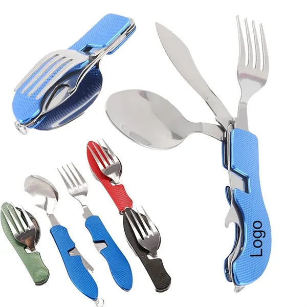 3-in-1 Stainless Steel Folding Flatware