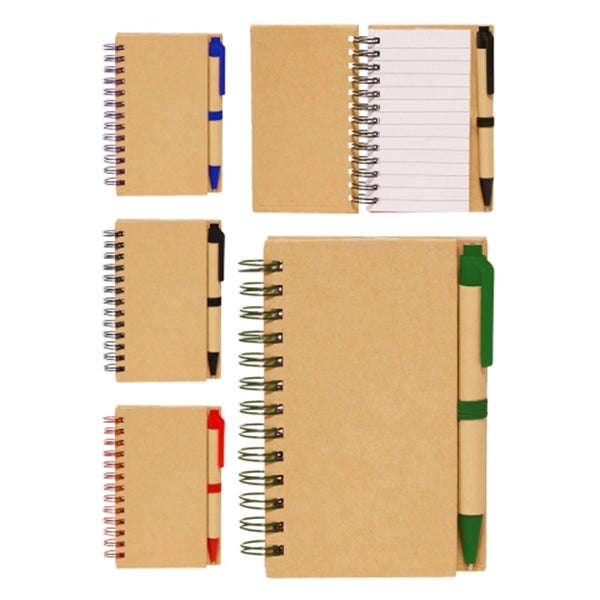 Eco Spiral Notebook w/ Matching Pen - Full Color