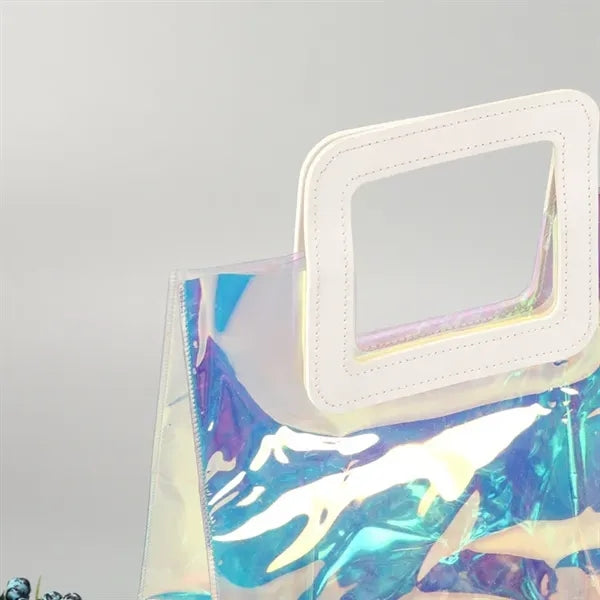Clear lridescent Tote Bags