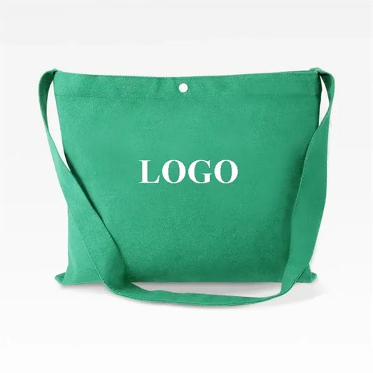 Crossbody Canvas Tote Bag 11 3/4 x 13 3/4"