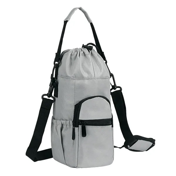 Insulated Water Bottle Carrier Sling Bag With Phone Pocket