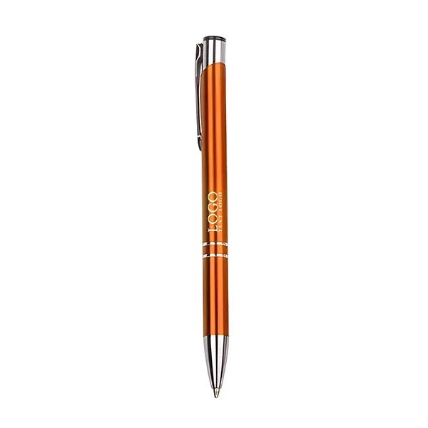 Retractable Metal Ballpoint Pen With Black Ink