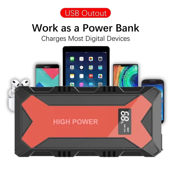 Car Battery Jump Starter Pack for Up to 2.0L Gas 1.8L Diesel