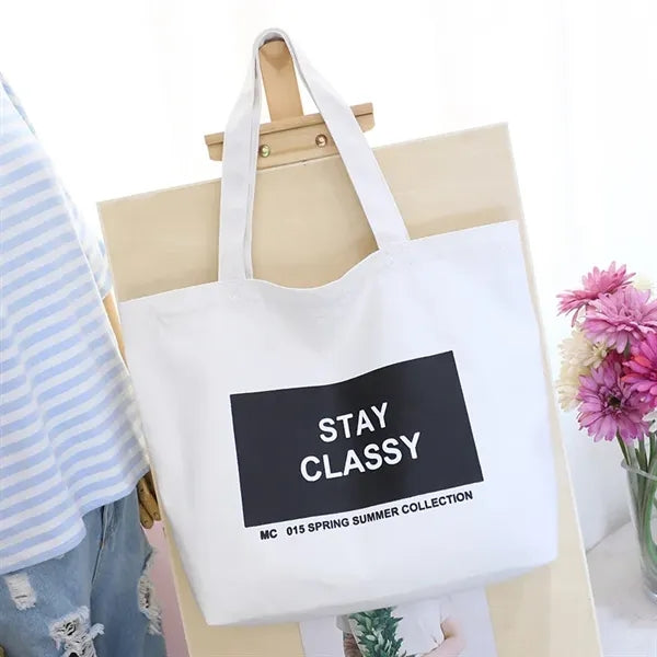 Natural Cotton Canvas Handbag