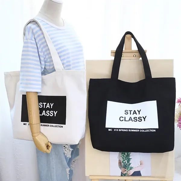 Natural Cotton Canvas Handbag