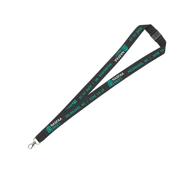 3/4" Import Air Ship Recycled RPET Silkscreen Lanyard