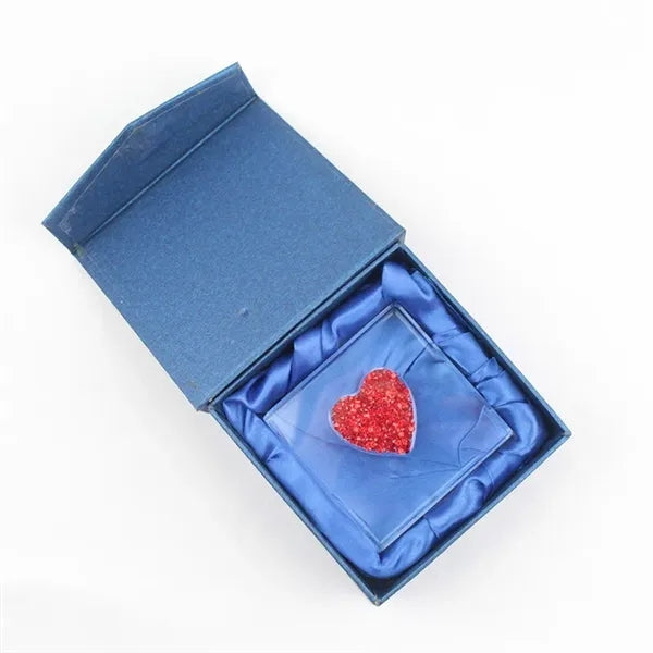 Red Crystal Heart Glass Keepsake