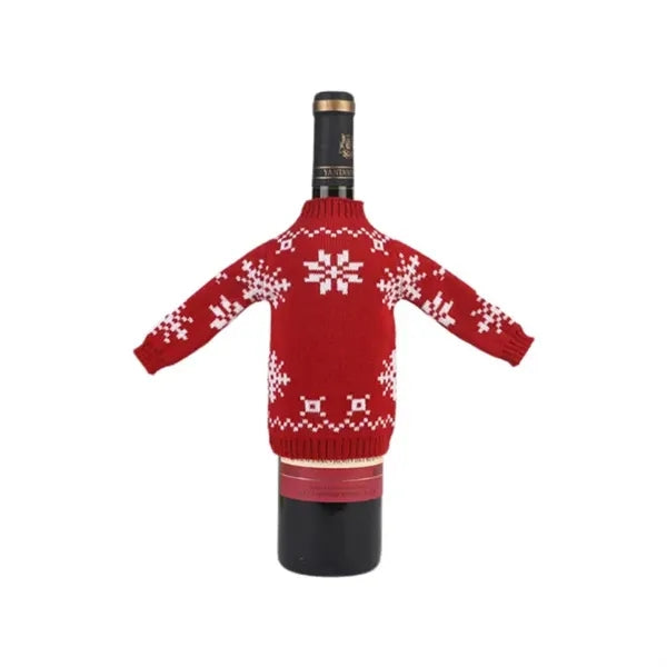 Christmas Jacquard Sweater Wine Bottle Cover