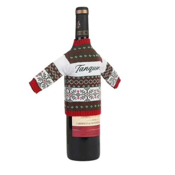 Christmas Jacquard Sweater Wine Bottle Cover