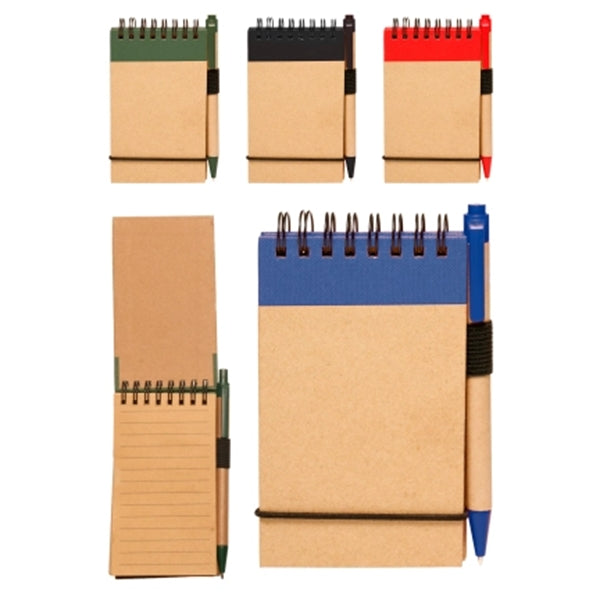 Eco friendly Notebook Jotter w/ Matching Pen - Full Color