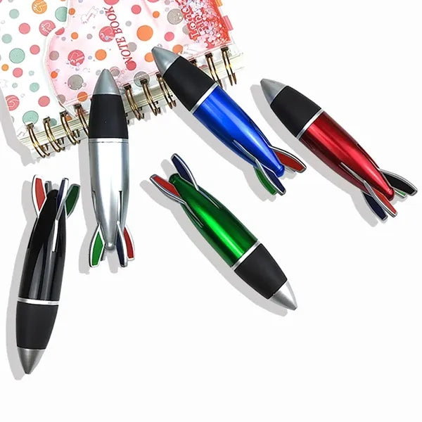 4 in 1 Mini Rocket Shape Pens Ballpoint For School Office