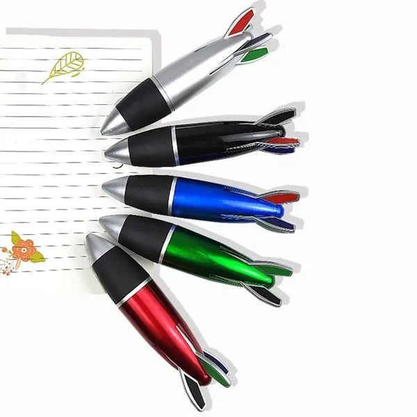 4 in 1 Mini Rocket Shape Pens Ballpoint For School Office