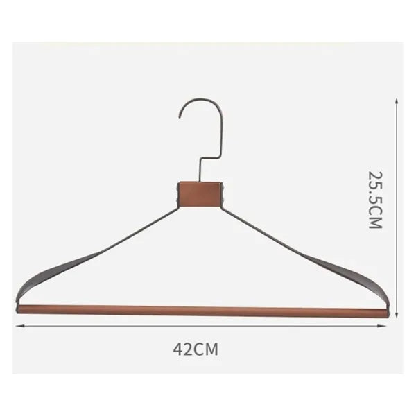 Wooden Hanger Clothes Stand With Metal Rotatable Hook