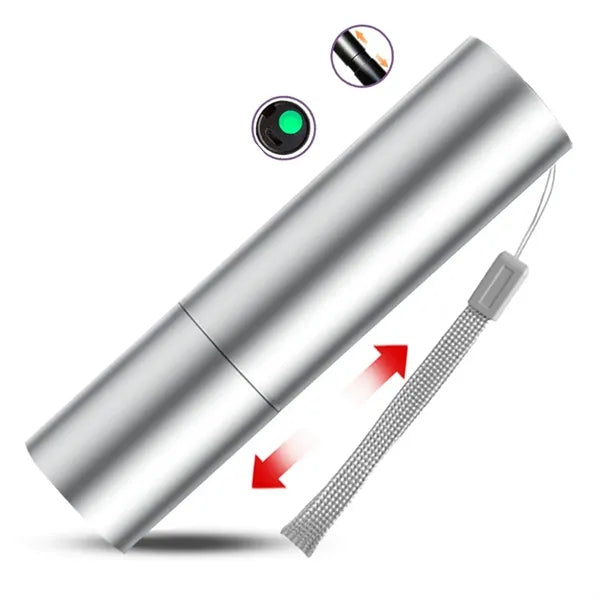 Rechargeable Telescopic Zoom LED Flashlight