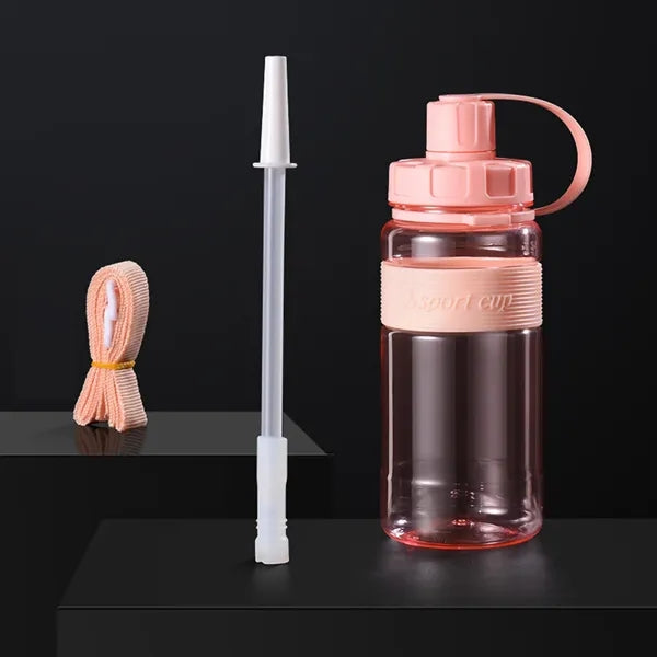 600ml Portable Sports Water Bottle with Strap