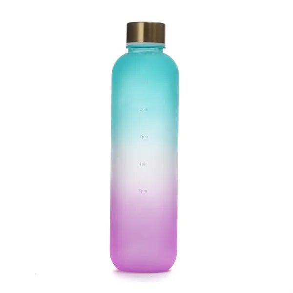 Gradient Water Bottle with Time Marker