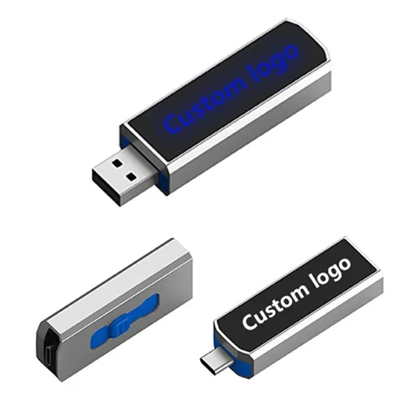 Light Up Dual USB Flash Drive with OTG USB-C