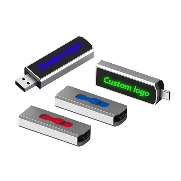 Light Up Dual USB Flash Drive with OTG USB-C