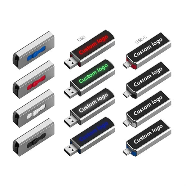 Light Up Dual USB Flash Drive with OTG USB-C