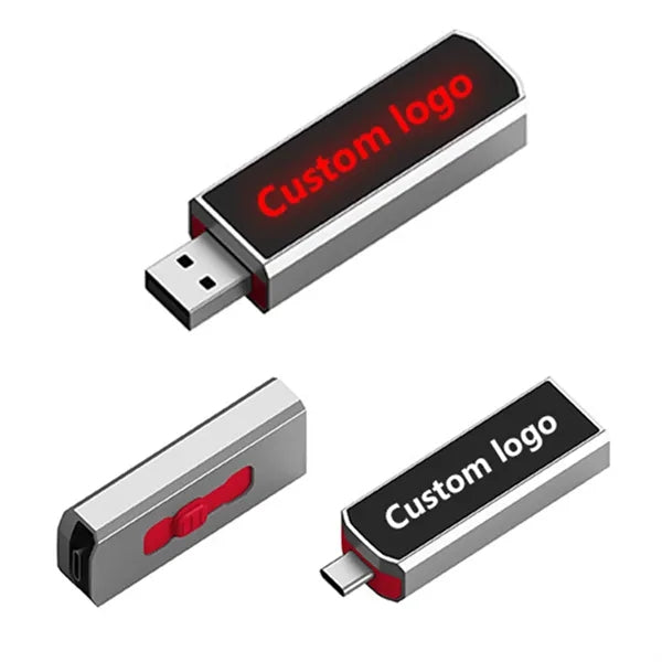 Light Up Dual USB Flash Drive with OTG USB-C