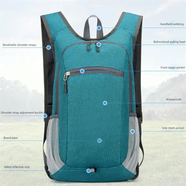 Foldable 15L Ultralight Water Resistant Hiking Backpack