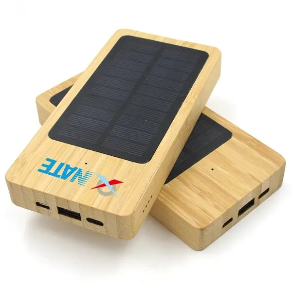 Bamboo Solar Power Bank 10,000 mAh