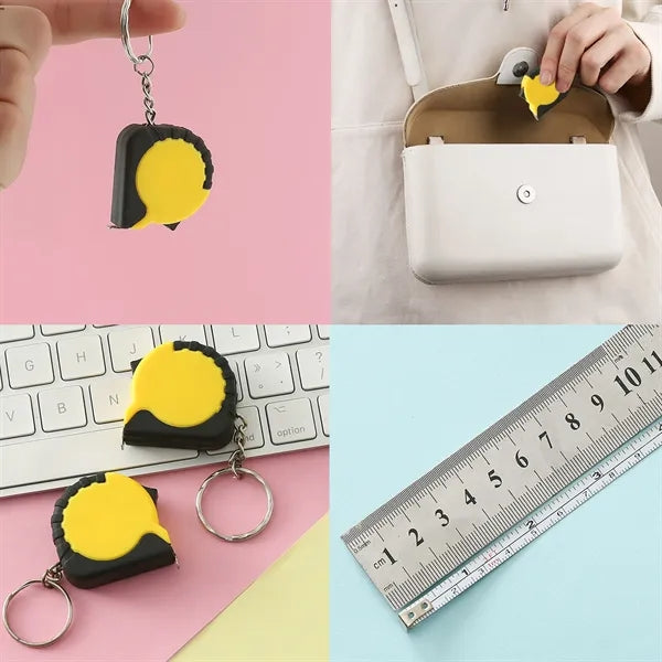 Portable Mini Roller Tape Measures Keychain Personlized