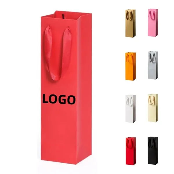 Single Wine Paper Tote Gift Bag