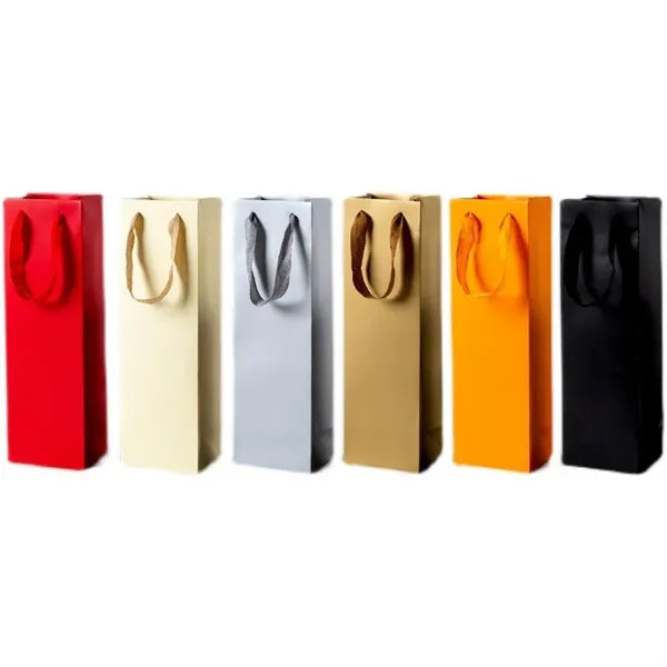 Single Wine Paper Tote Gift Bag