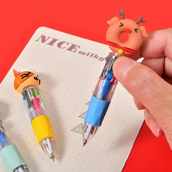 Christmas Four-Color Mini Ballpoint Pen