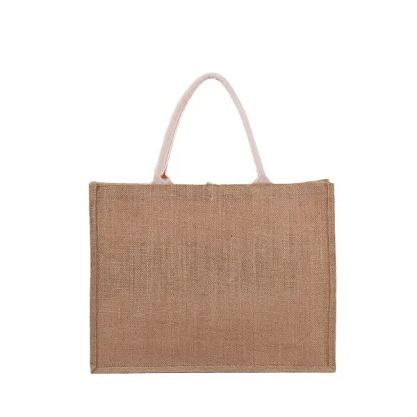 Natural Closure Jute Tote Bag