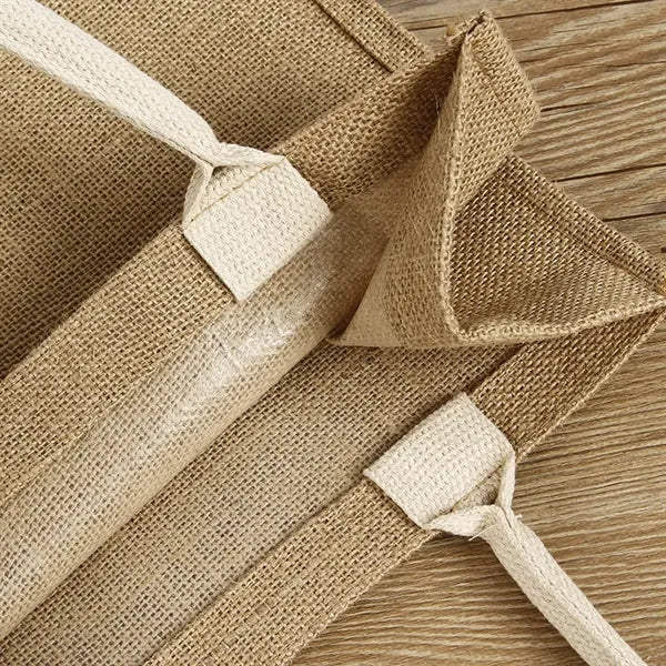 Natural Closure Jute Tote Bag