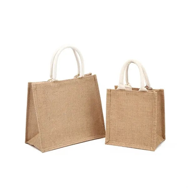 Natural Closure Jute Tote Bag